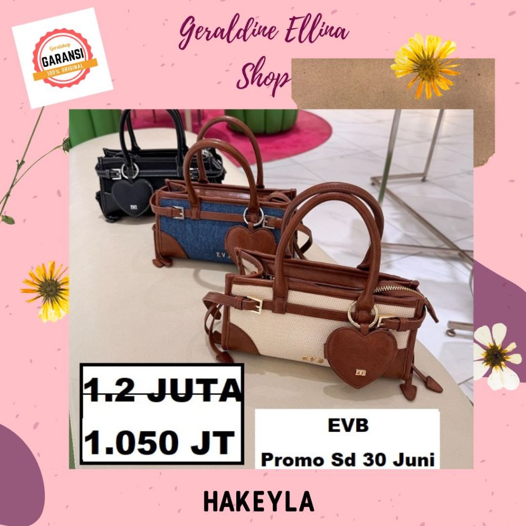 Tas selempang wanita EVB sale sling bag 100% Original seri HAKEYLA