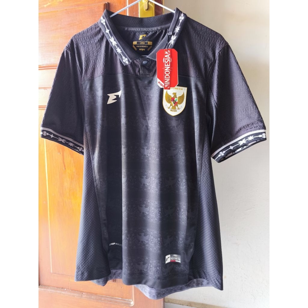 Jersey Kiper Timnas Indonesia GK Black Erspo Original BNWT Size L Hitam