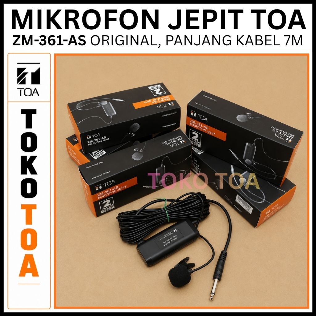 ZM-361 MIKROFON MIC JEPIT TOA ZM-361 MIC KANCING ZM 361 MIKROFON TOA ORIGINAL