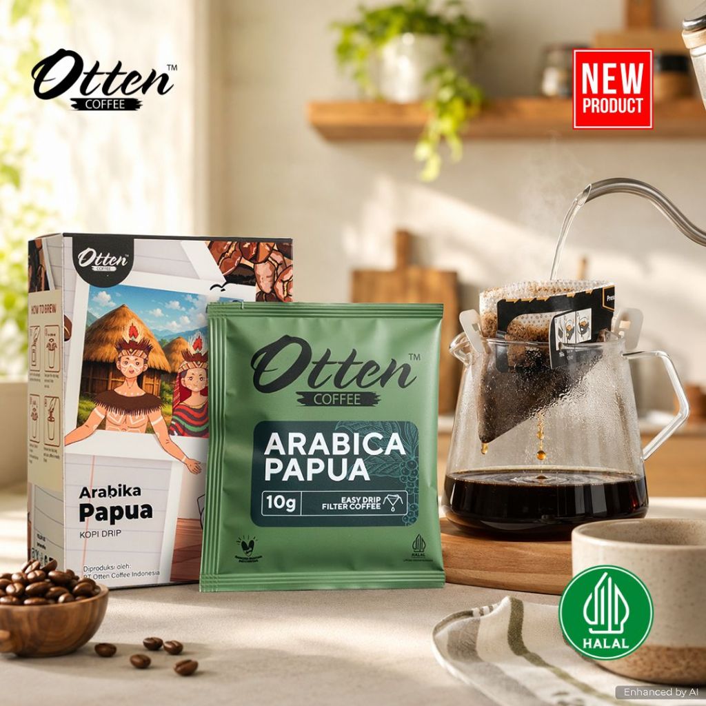 Otten - Drip Coffee Kopi Arabica Papua Single Origin Isi 5 Sachet