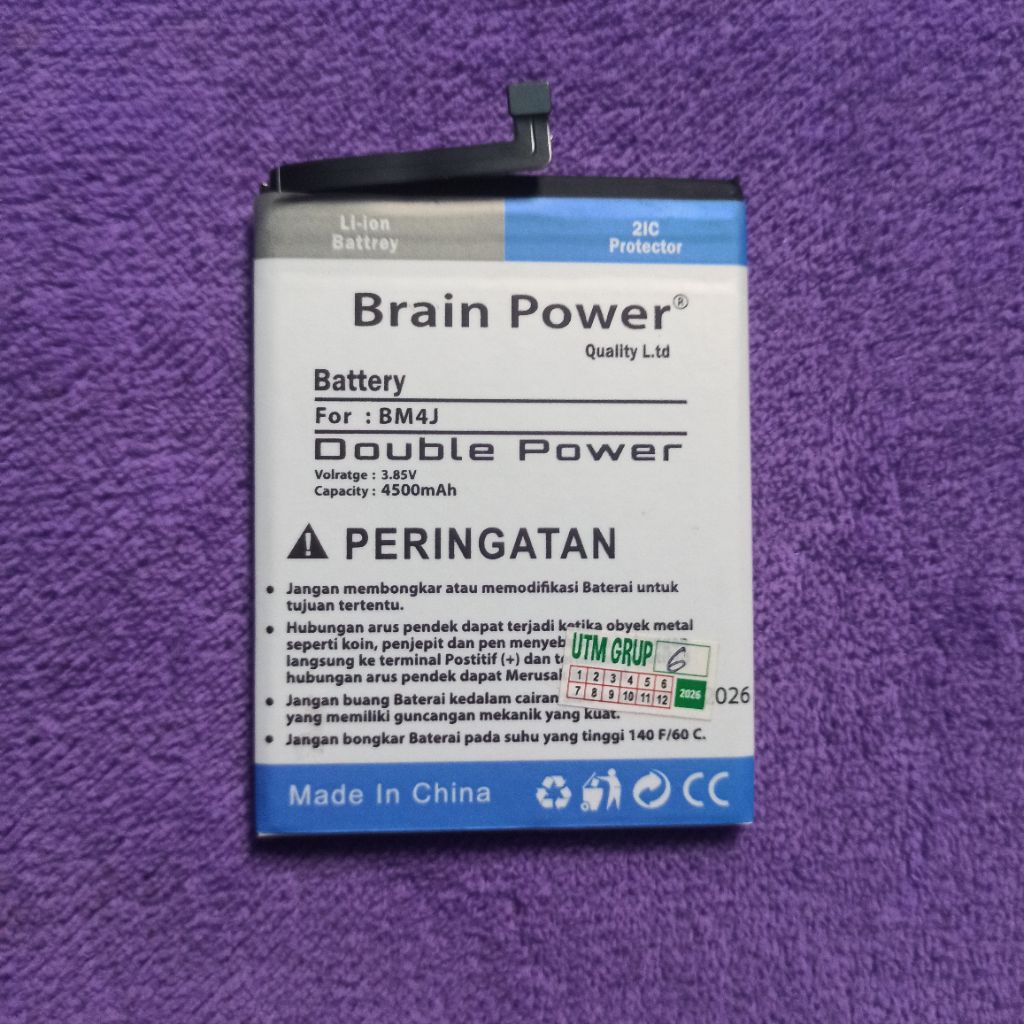 BATTRE BATTERAY REDMI NOTE 8 PRO BM4J ORIGINAL COPOTAN