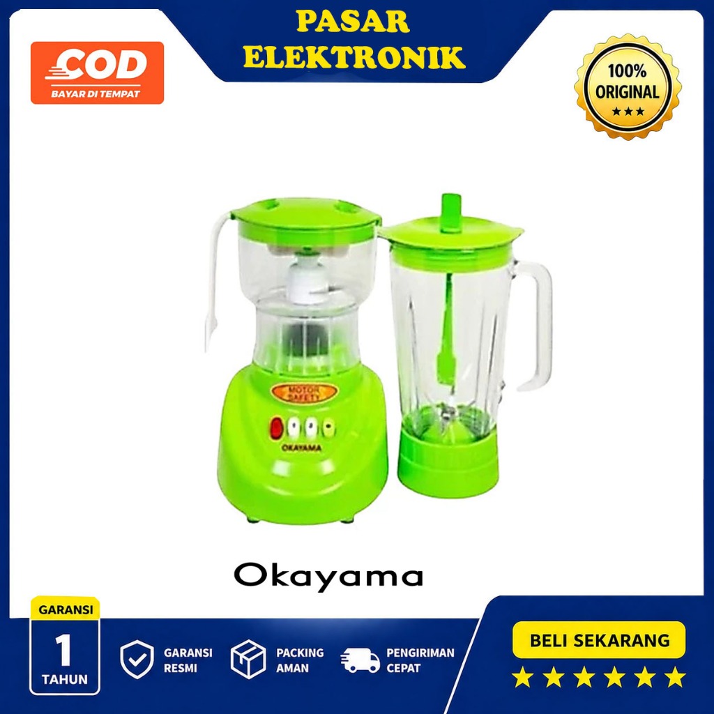 BLENDER CHOPPER OKAYAMA OK-372 2 IN 1 / BLENDER CHOPPER OKAYAMA MULTIFUNGSI