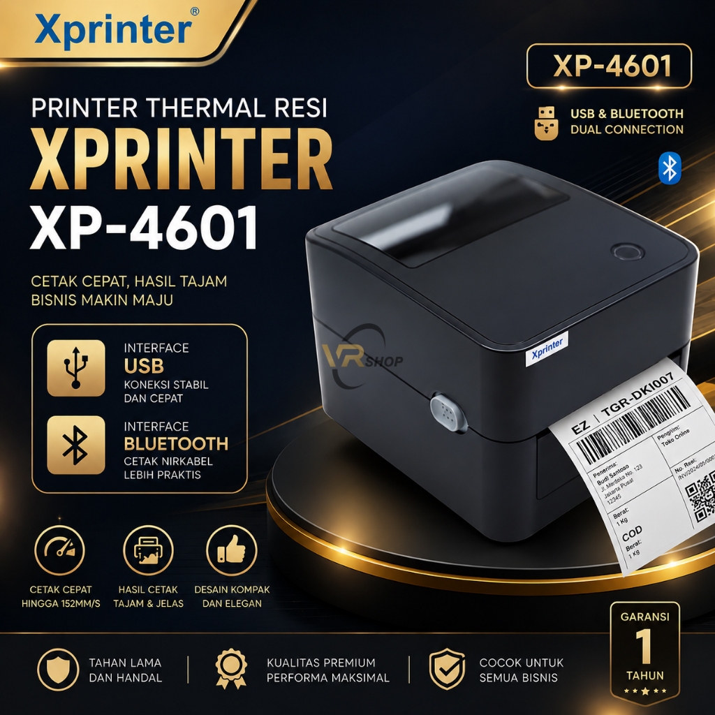 PRINTER THERMAL RESI LABEL XPRINTER XP-4601 | XP4601 USB BLUETOOTH