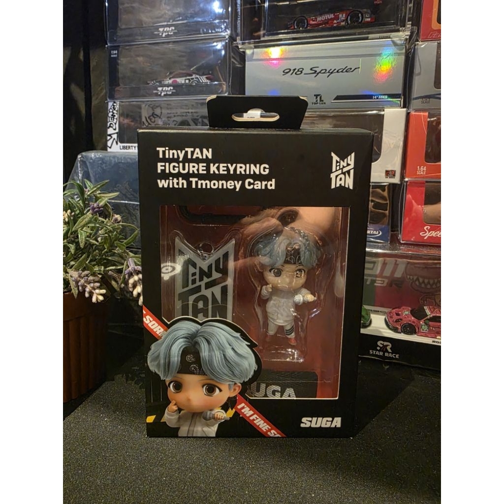 TinyTan Figure Keyring SUGA BTS with TMoney Card ORIGINAL