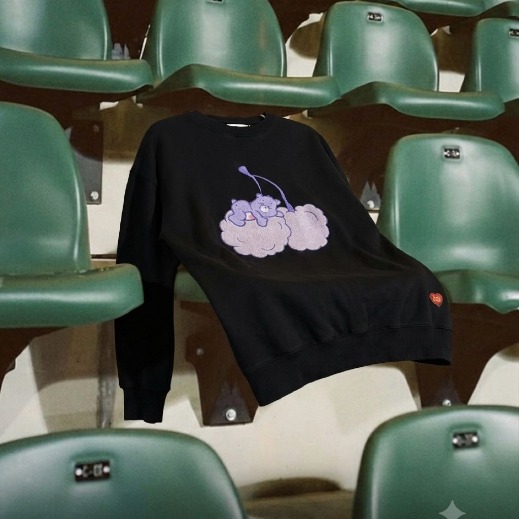Crewneck Kirsh Second Big Logo x Care Bear Boxy Style