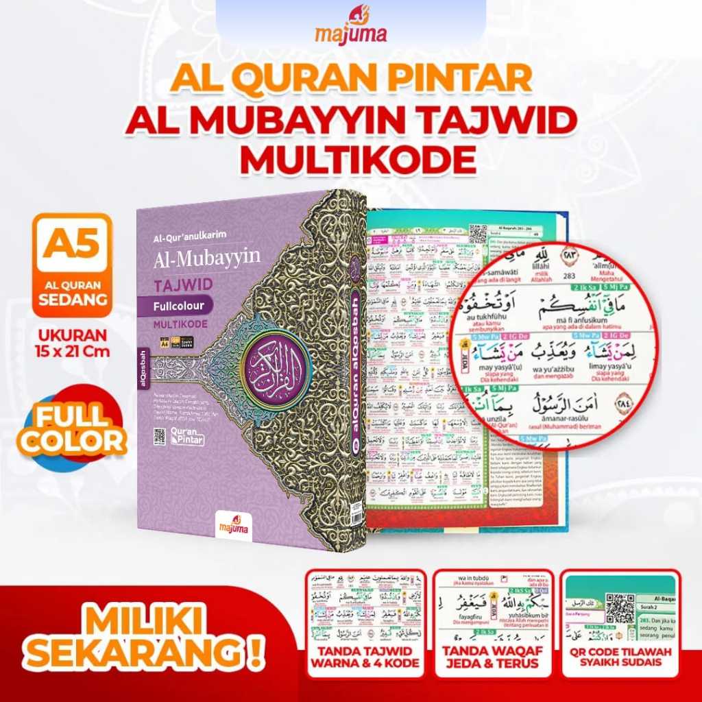 MAJUMA Alquran Belajar Untuk Pemula dan Tadarus al quran A5 Latin Terjemah Tajwid Berwarna Dilengkap
