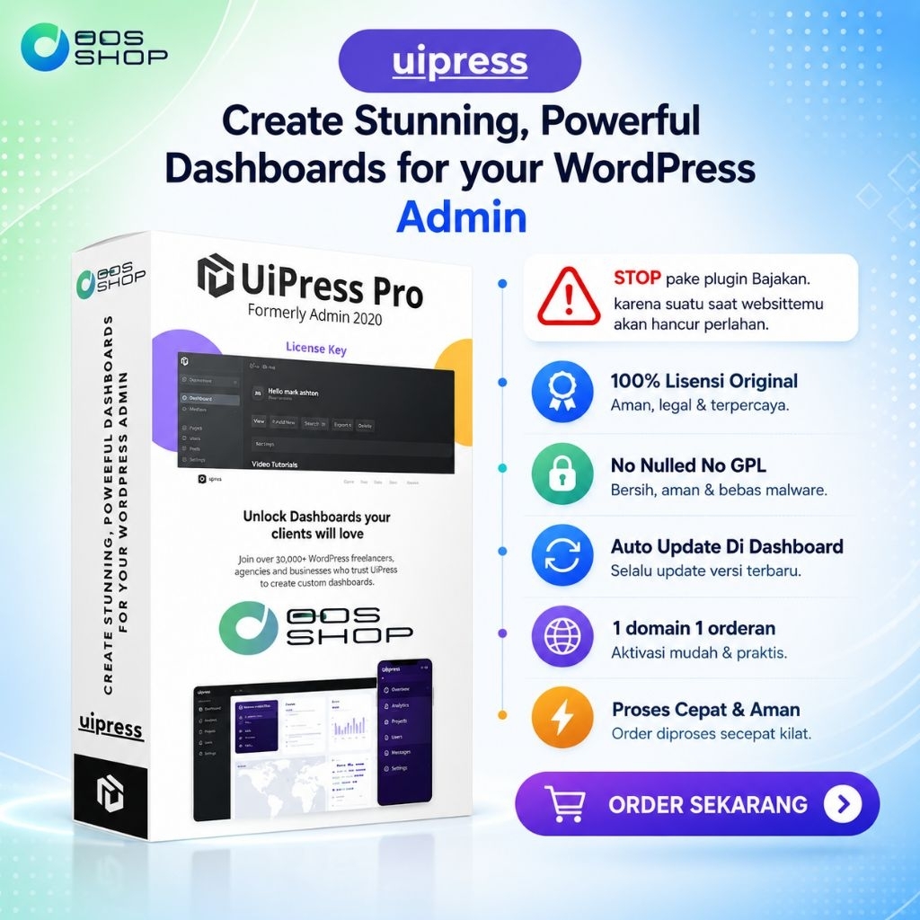 UIPRESS PRO 100% Original License LifeTime Automatic Update + Full personal support