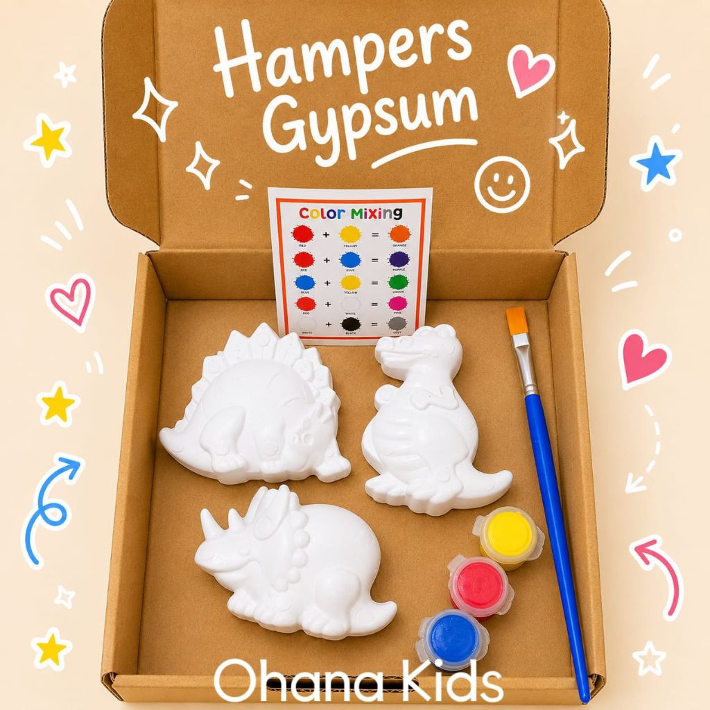 Gypsum Painting Kit - Gypsum Lukis Anak - Hampers Gypsum Anak - Gift Birthday - Souvenir Anak Ulangt