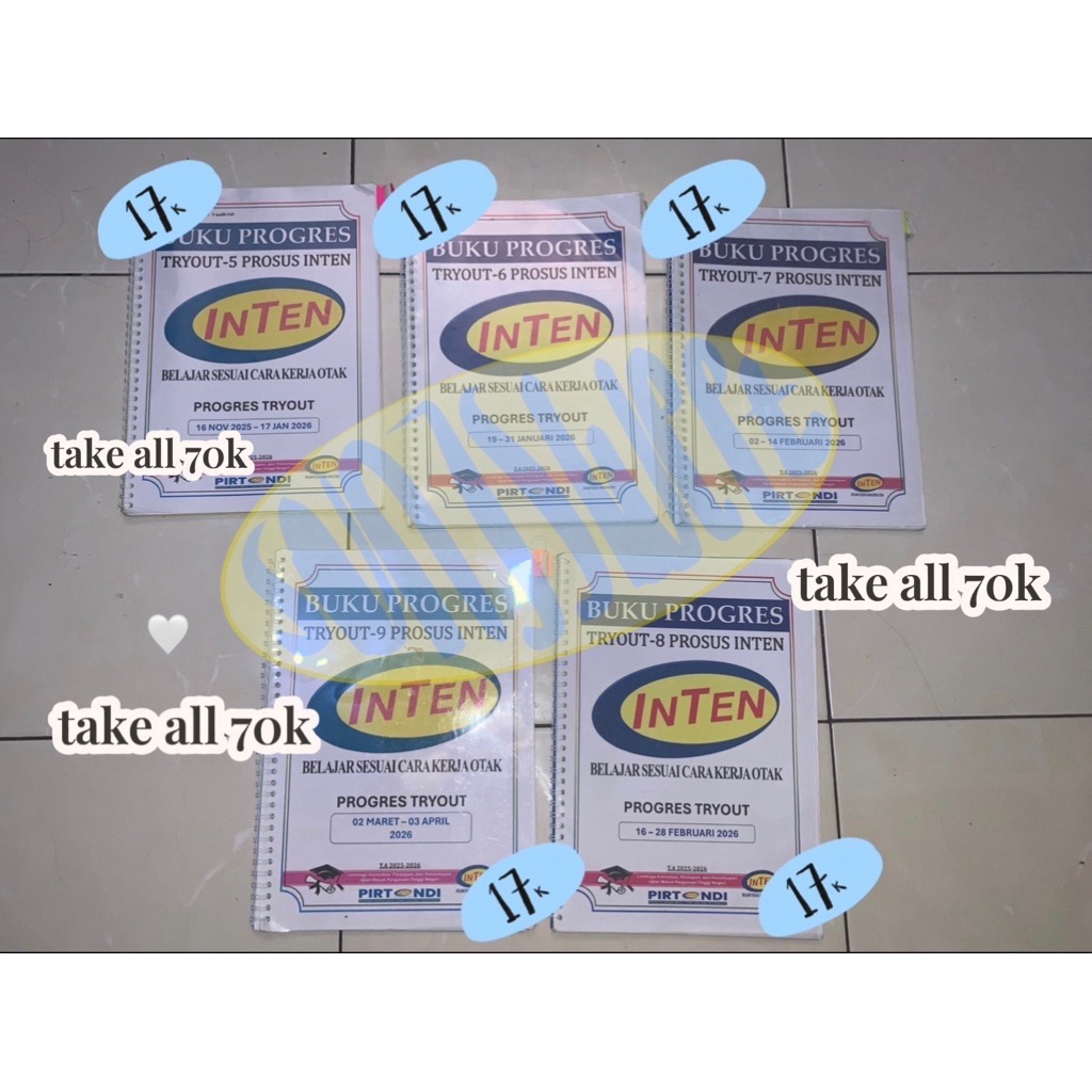 preloved buku progress inten (wajib chat sebelum co)