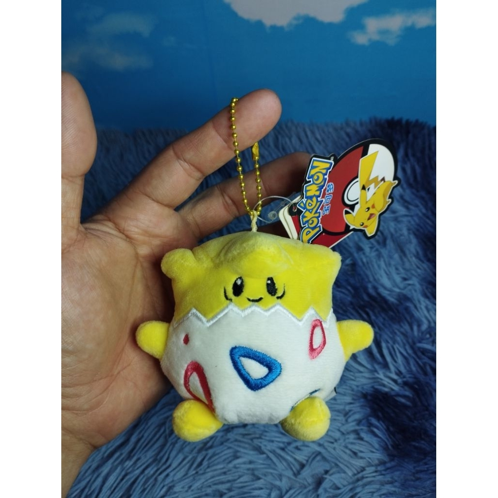 POKEMON TOGEPI KEYCHAIN PLUSH Gantungan Kunci Pokemon Togepi Original Pokemon Plush Keychain Togepi 