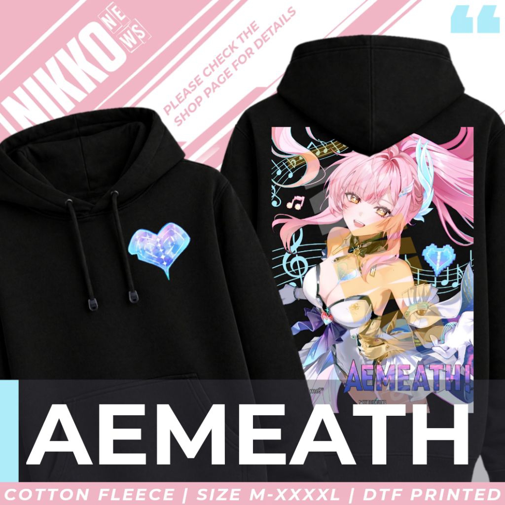 NIKKO NEWS Hoodie Jumper/T-Shirt Kaos Aemeath - Game Wuthering Waves