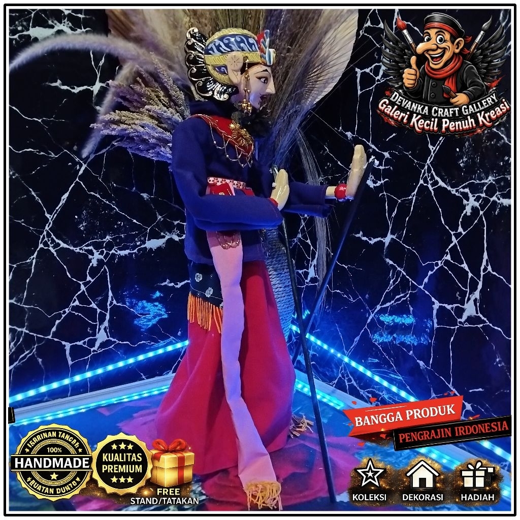 Wayang Golek Maktal ±70cm – Karakter Unik & Berkarakter Kuat | Handmade Eksklusif