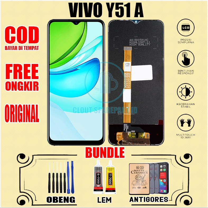 LCD TOUCHSCREEN VIVO Y51A LAYARSENTUH VIVO Y SERIES ORIGINAL ORI ALL MEREK FULLSET KUALITAS INCELL