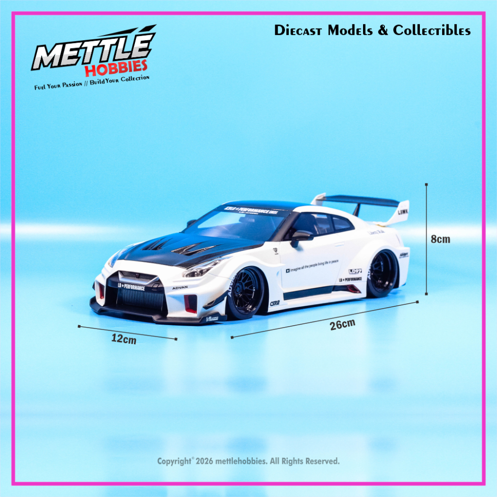Top Speed LB-WORKS SILHOUETTE GT NISSAN 35GT-RR Liberty Walk LBWK Diecast Miniatur Replika Mobil 1:1