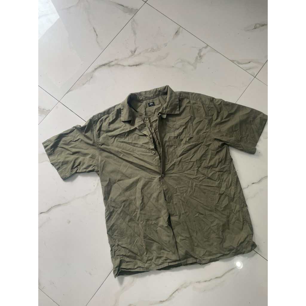 Uniqlo Shirt Green Army