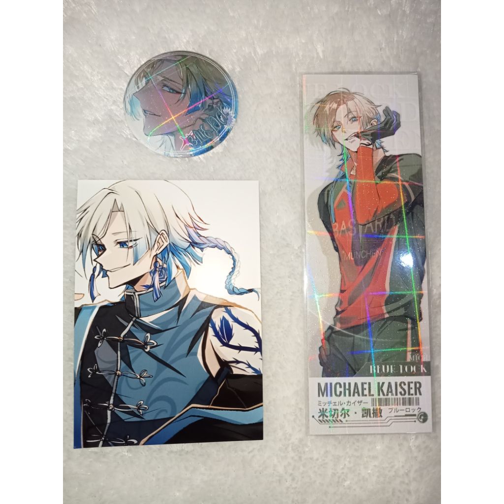 Set Michael Kaiser Fanmerch Blue Lock Badge Ticket Neppuri