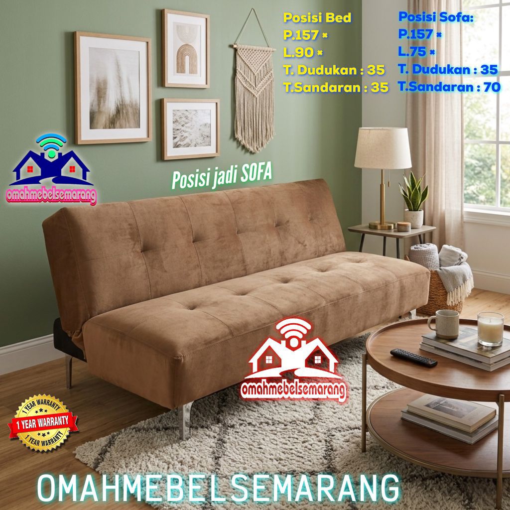 SofaBed santai recliner ARIES sofa jadi bed minimalis modern