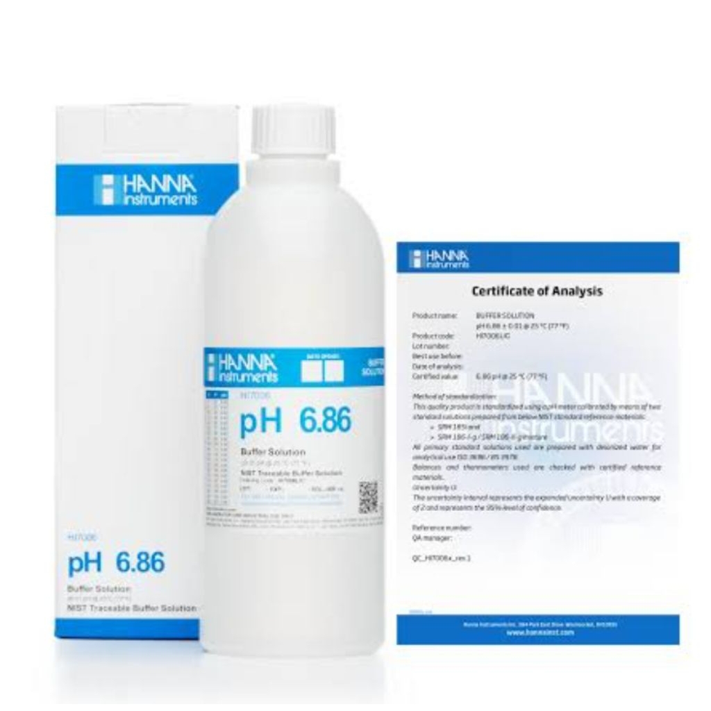 HANNA HI 7006/1L Buffer Solution pH 6.86 cap 1000 ml larutan pH 6.86 HI7006/1L