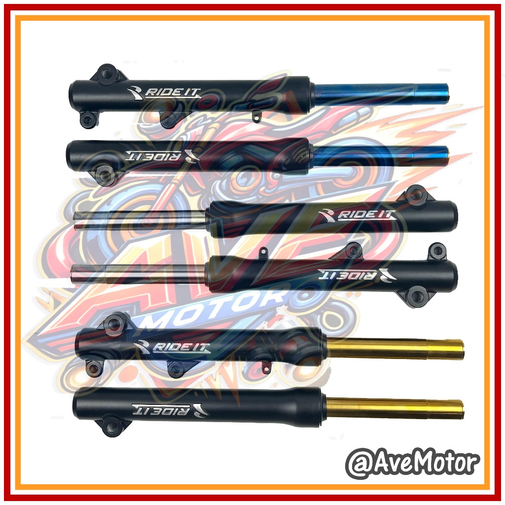 AS SHOCK BOTTOM DEPAN BEAT VARIO AS 27MM BLUE CROME GOLD AS SHOCK RIDE IT