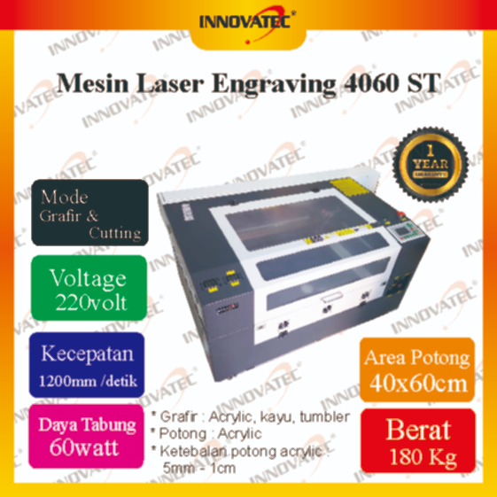 Mesin Laser Engraving 6040 ST Innovatec