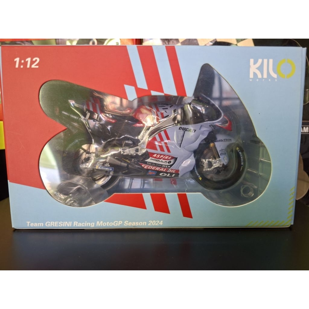 Miniatur diecast Kilo Ducati Marc Marquez skala 1:12