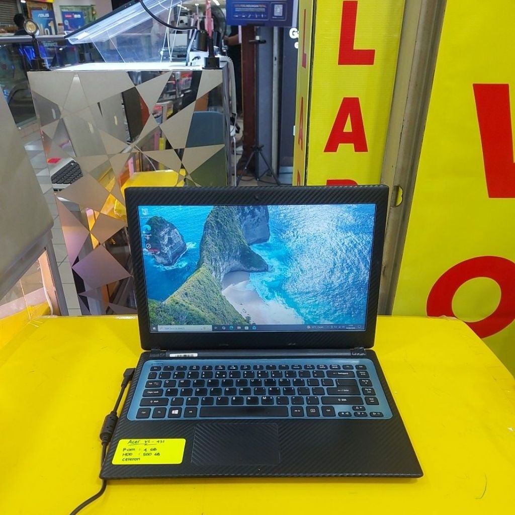 Laptop Acer Aspire V5-431 intel celeron 1007U ram 4gb hdd 500gb minus baterai 1405