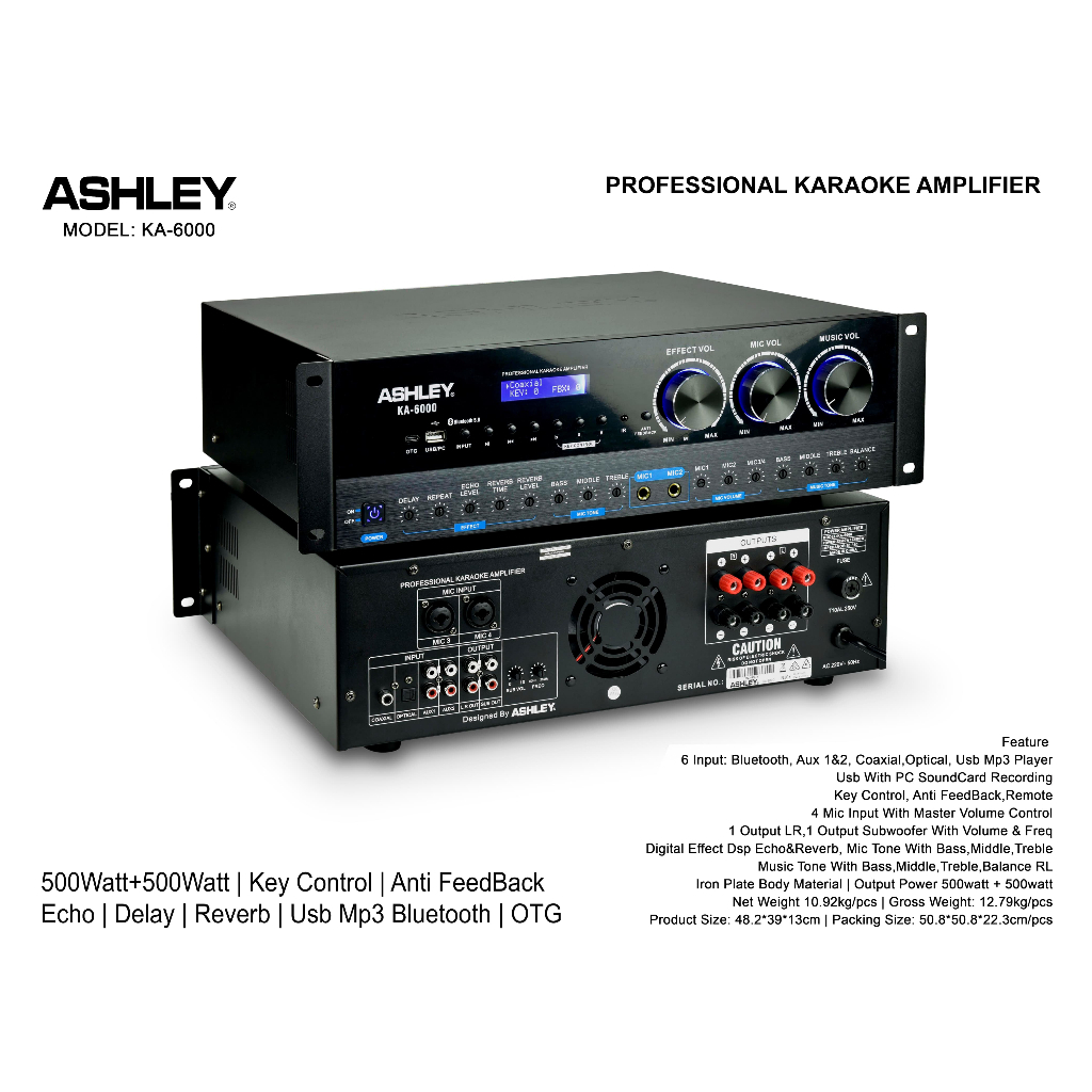power amplifier karaoke ashley KA6000 / KA 6000 ORIGINAL