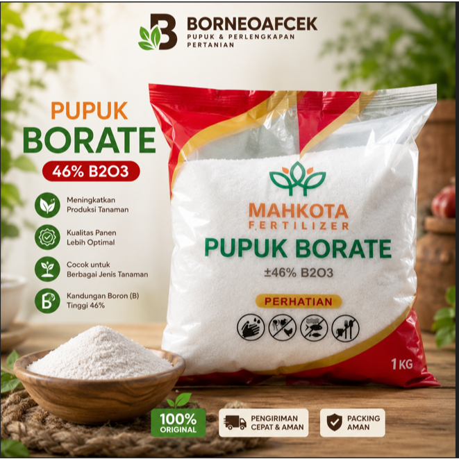 Promo Cod Pupuk Borate Mahkota 1Kg (Kemasan Pabrik) Tanaman Sawit Tanaman Sayur Tanaman Buah ><