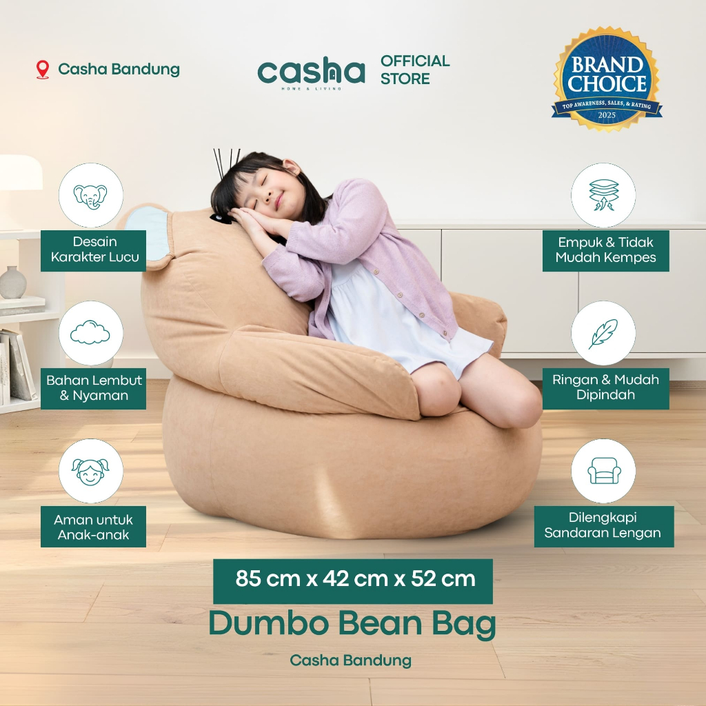 Casha-Bean Bag Anak-Dumbo Bean Bag-Sofa Bean Bag