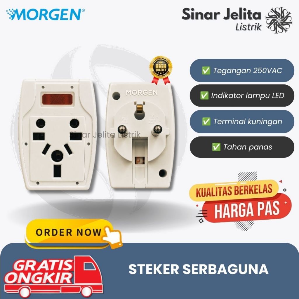 Steker Serbaguna Morgen , STEKER T SERBAGUNA MORGEN STEKER T UNIVERSAL MORGEN