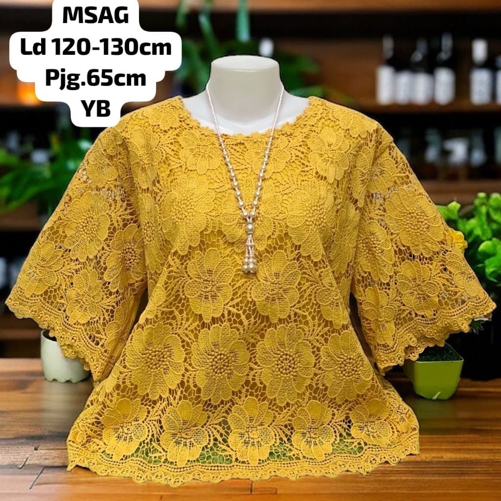 Ready Stock msah atasan brokat bangkok jumbo
