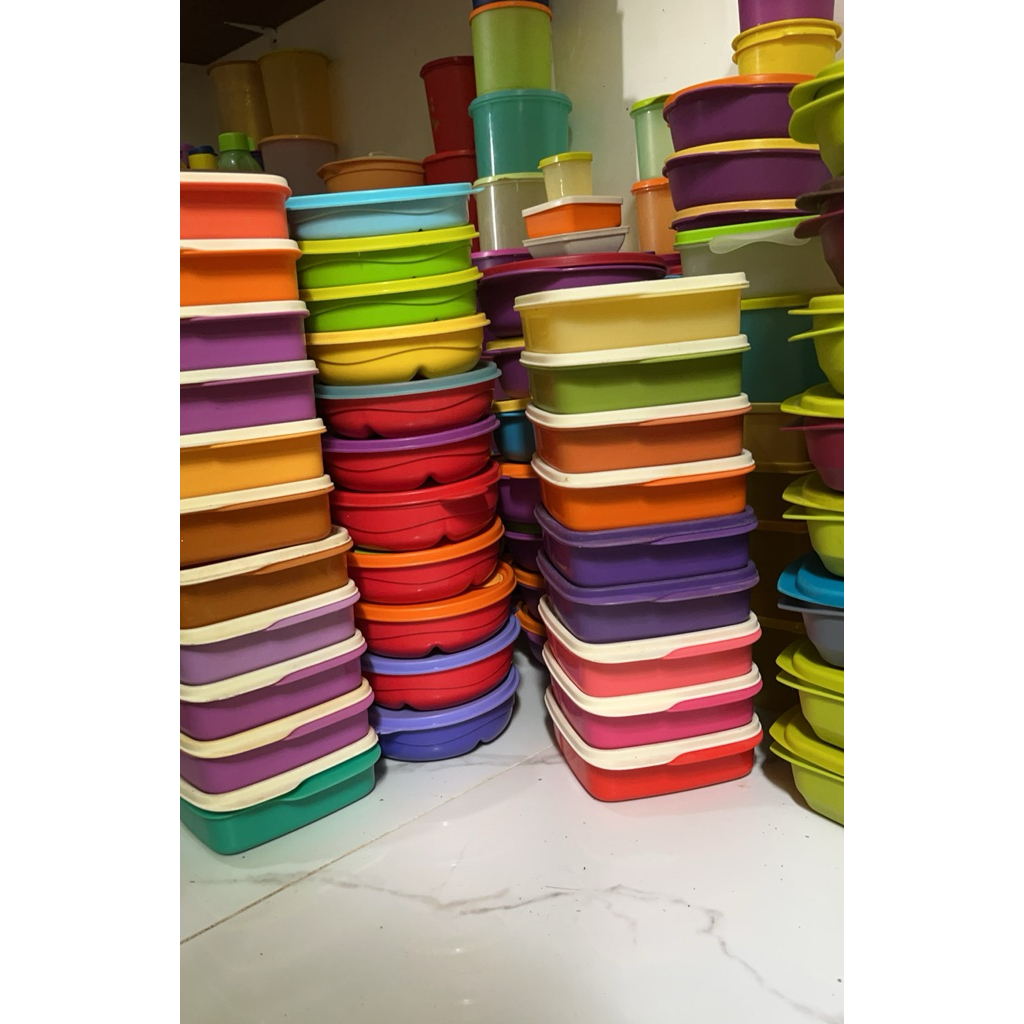 Aneka tempat bekal sekat Tupperware Second, Lolly, CWL, BYO, Coolteen, Kultin sesuai di foto
