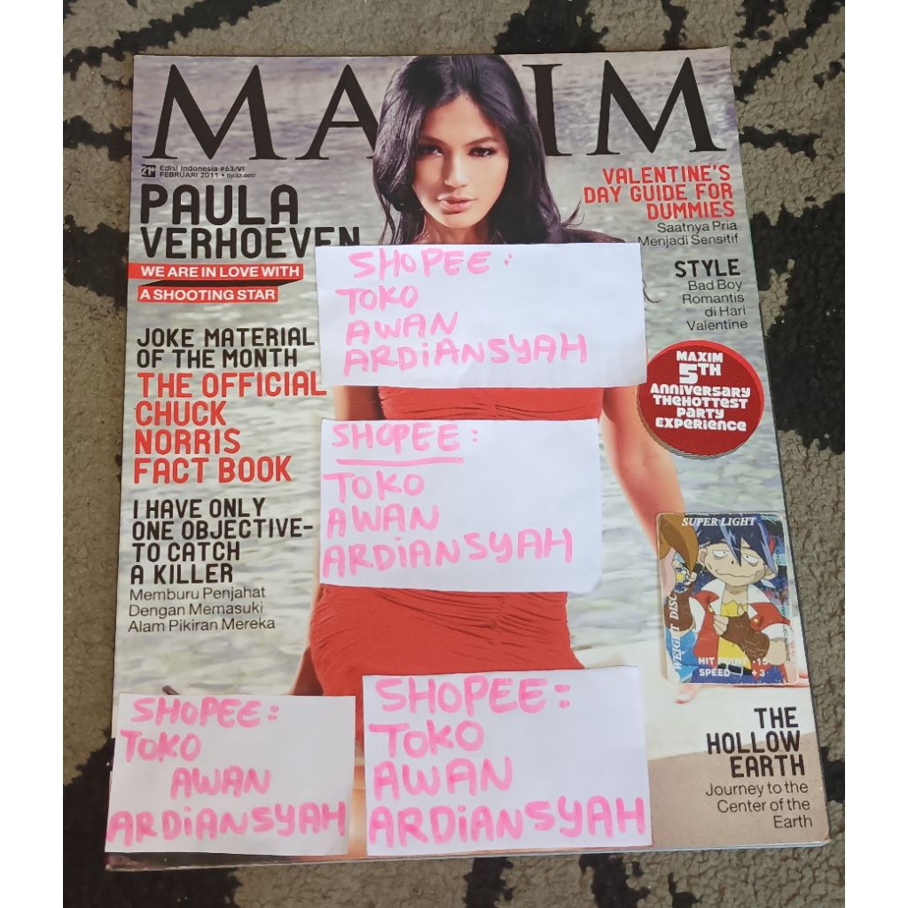 majalah maxim paula verhoeven (Langka/Rare)