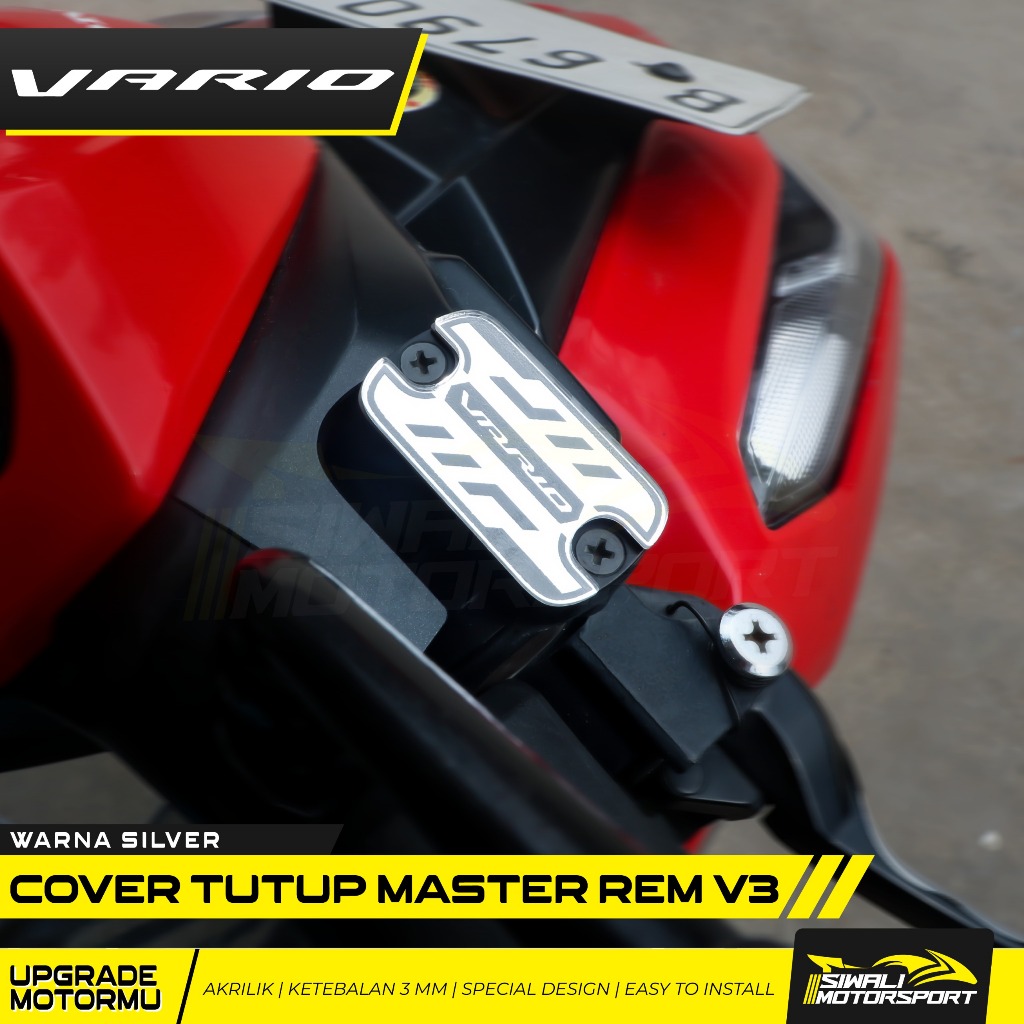 Emblem Brake Vario V 3 AKRILIK MIRROR tebal 3 mm