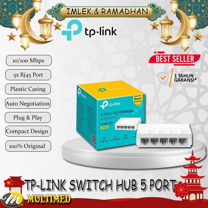 TP-LINK Switch Hub 5 Port Tp- Link Desktop Switch TL-LS1005