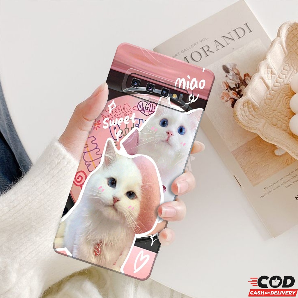Case SAMSUNG GALAXY S10 PLUS Fashion Case Kucing Case SAM GALAXY S10 PLUS Silikon Pro Camera Casing 