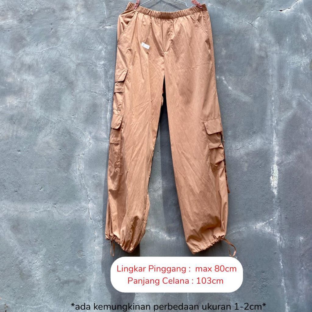 [ORI 100%] ZARA Baby Pink Cargo Pants Preloved B12