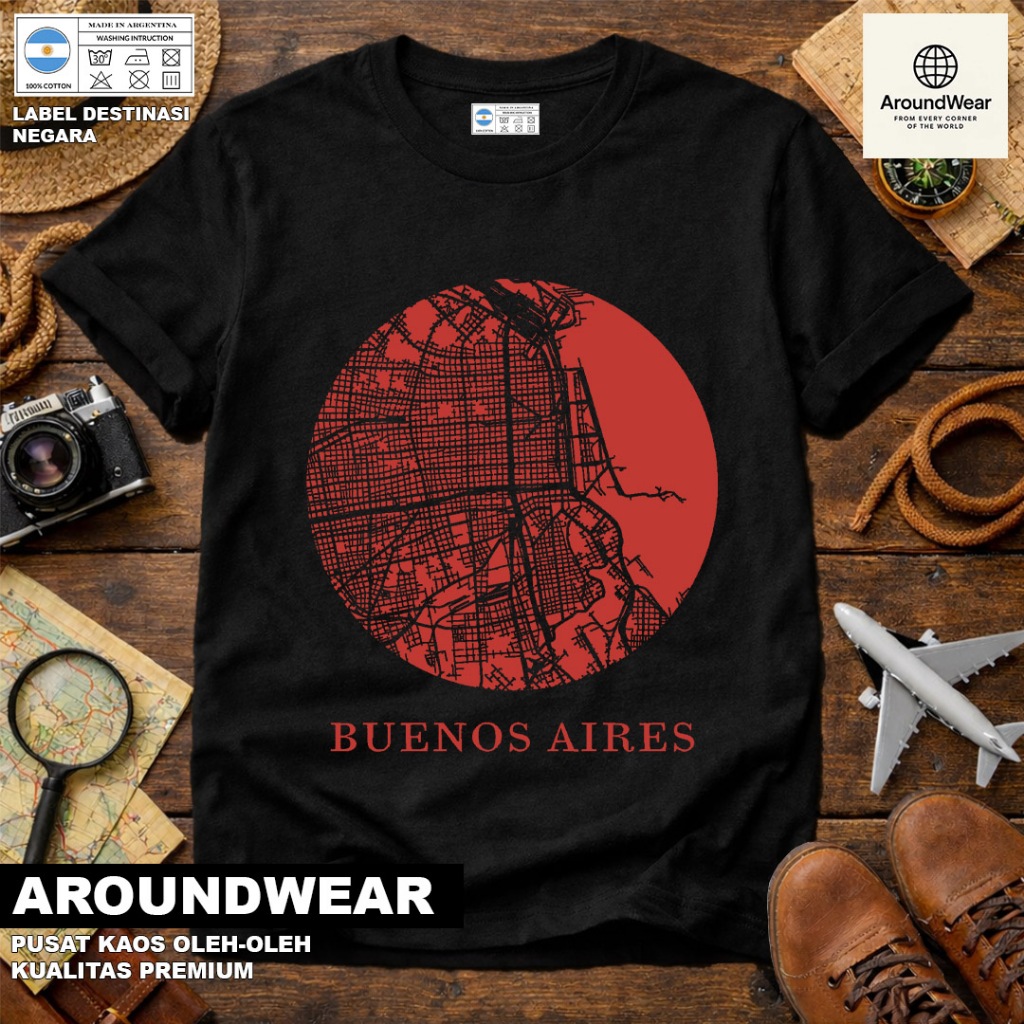 BAJU KAOS OLEH OLEH ARGENTINA 17, PAKAI TAG NEGARA ASAL ARGENTINA BAHAN SOUVENIR PREMIUM GIFT