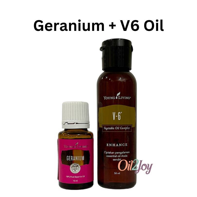 Dilute Geranium + V6 5ml 10ml 15ml YL YLEO Essential Oil Roll On