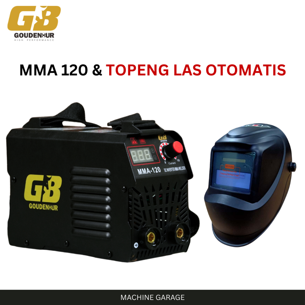 Mesin Las Inverter IGBT MMA 120A 450 Watt Premium - Paket Lengkap Siap Pakai Garansi