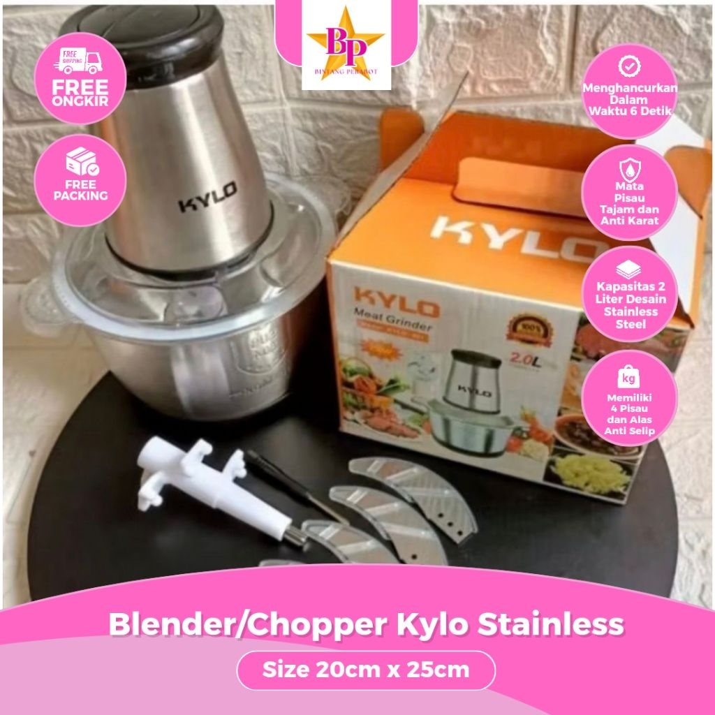 BLENDER KYLO DAGING STAINLESS / BLENDER CAPSULE / FOOD CHOOPER STAINLESS
