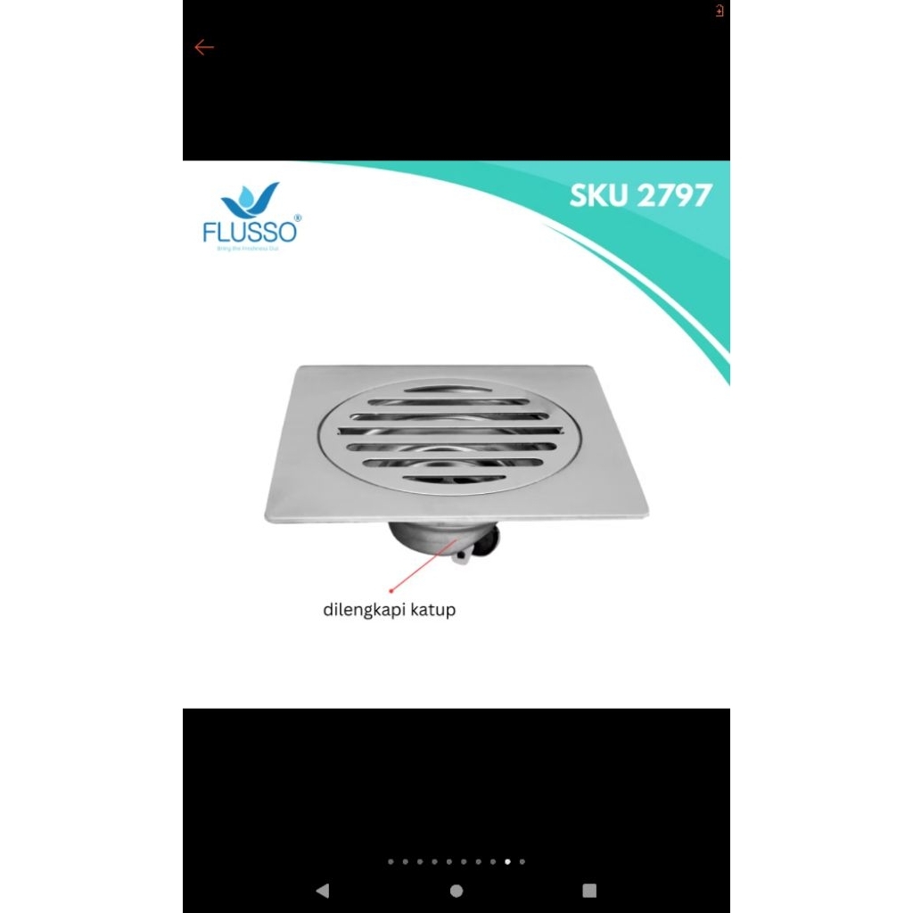 Floor Drain Stainless Bulat | Saringan got | Saringan air kamar mandi