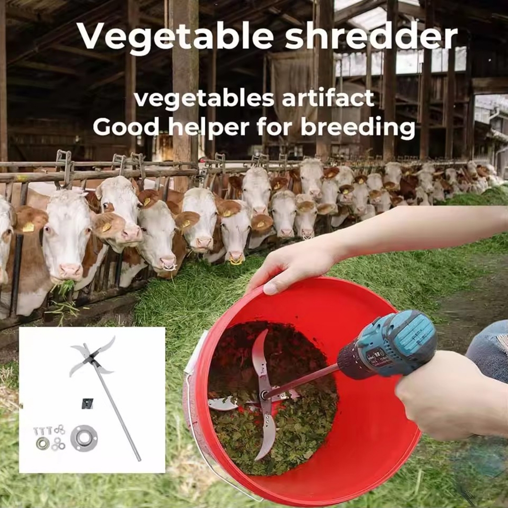 (COD) 1 Set Pisau Cacah Rumput Tebal Multifungsi Untuk Dinamo & Stick Bor Pakan Ternak Unggas Ayam B