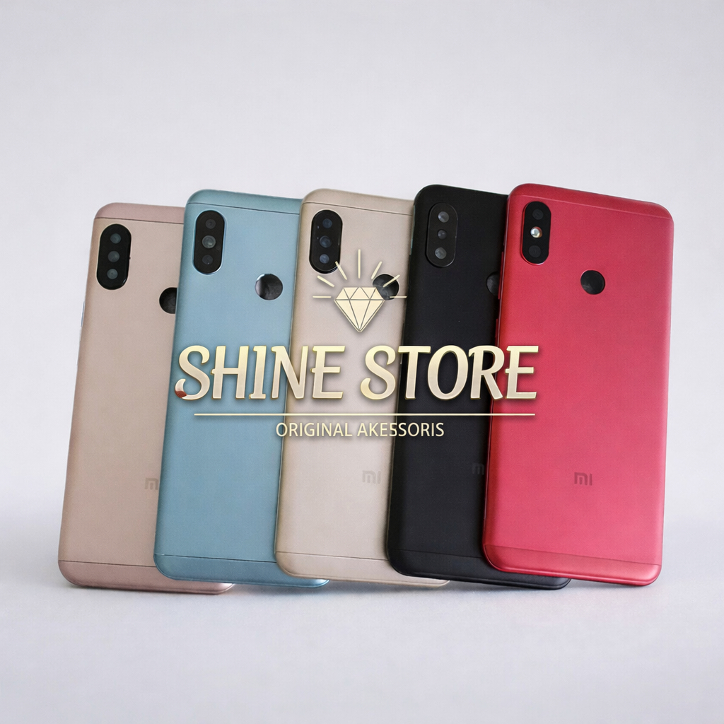 Backdoor Housing HP Xiaomi Mi A2 Lite Bekdor Tutup Belakang Kesing + Tombol