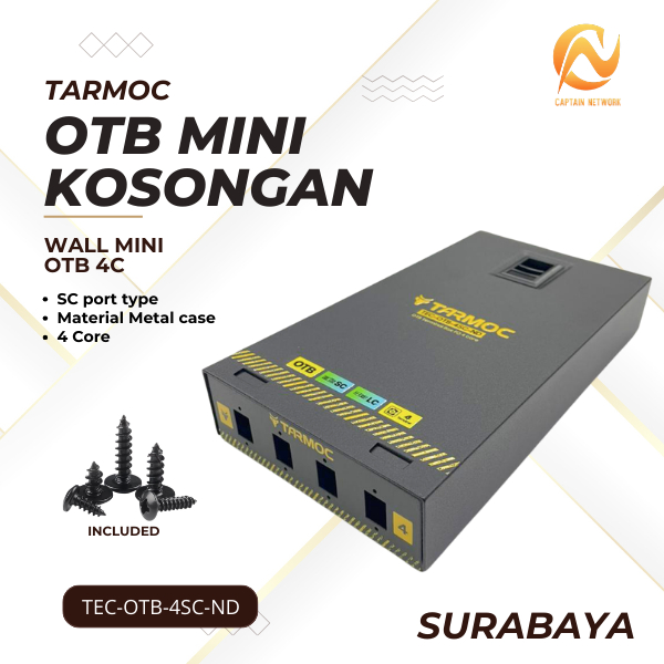 Tarmoc Fiber Optic mini OTB 4 Core SC | Roset FO Besi 4C Kosongan