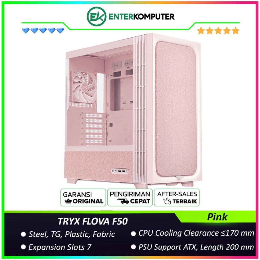 TRYX FLOVA F50 Pink Mid-Tower ATX Case / Casing PC