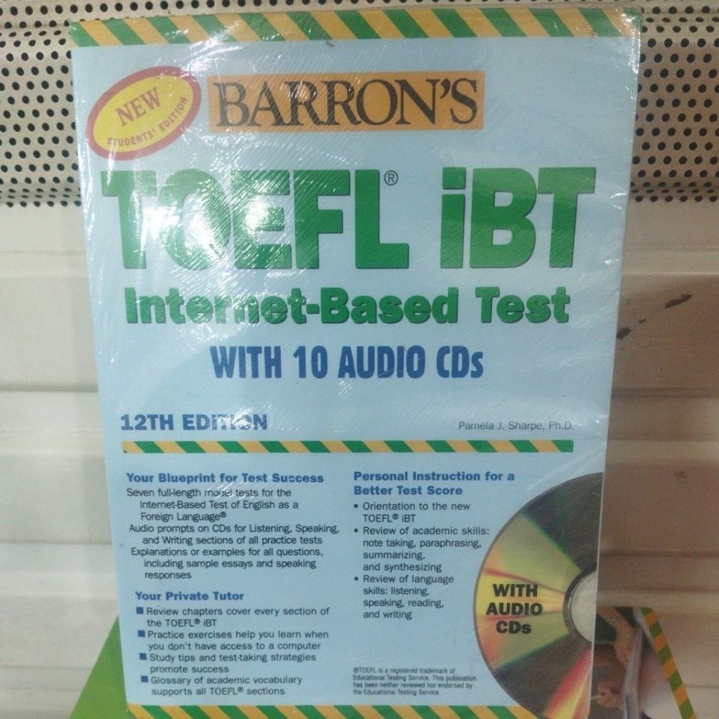 "Original" BARRON'S Toefl IBT Internet - Based Test 12th Edition By Pamela J. Sharpe