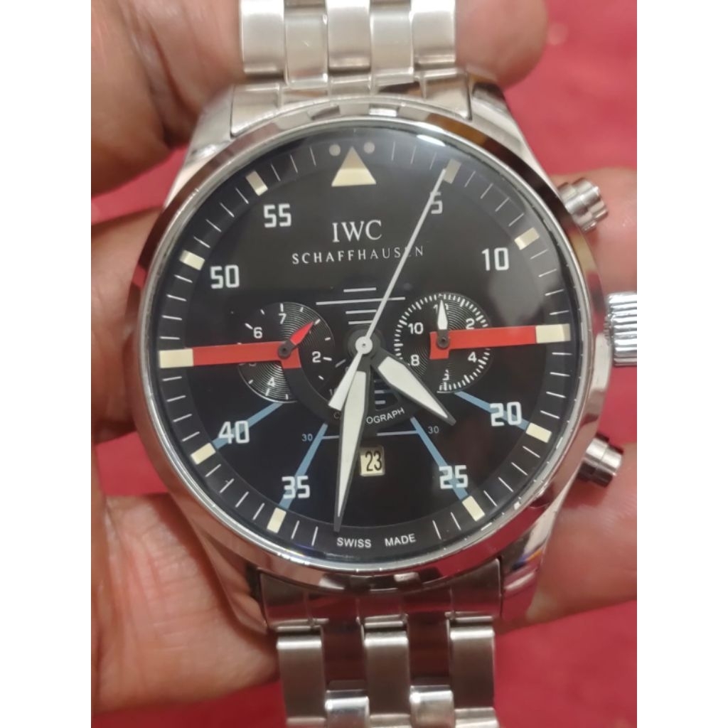Jam tangan automatic IWC big size mulus crono daydate aktip