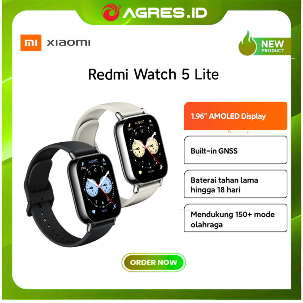 XIAOMI WATCH 5 LITE - LIGHT GOLD BLACK GARANSI RESMI INDONESIA