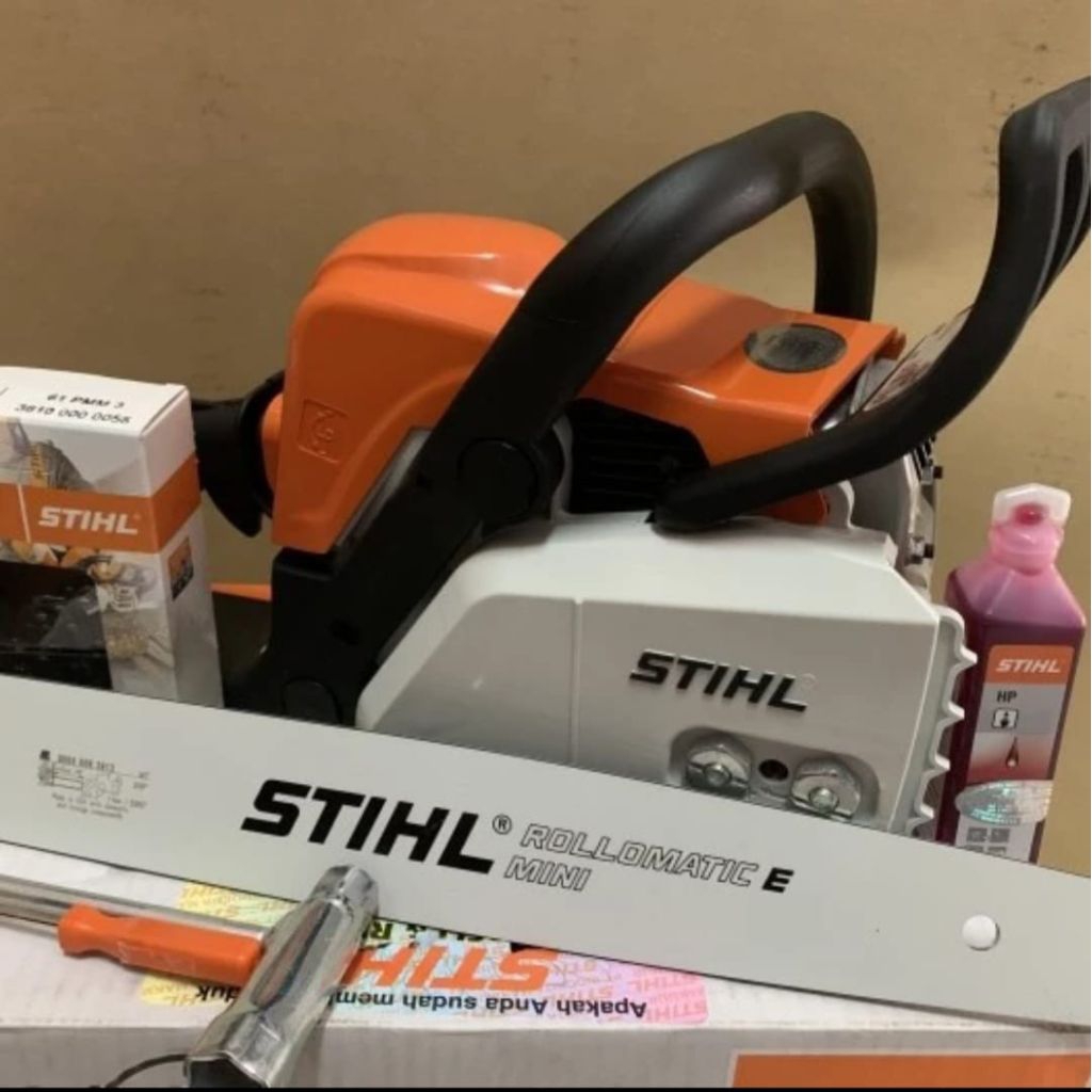 Mesin Gergaji Kayu Chainsaw STIHL MS 180 Senso STIHL Mini MS 180 komplit Bar 16" Inch Dan Rantai Sia